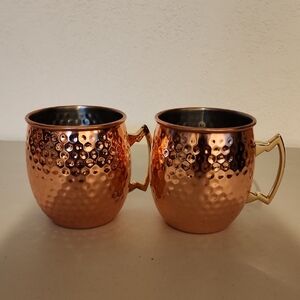 Hammered Copper Mugs